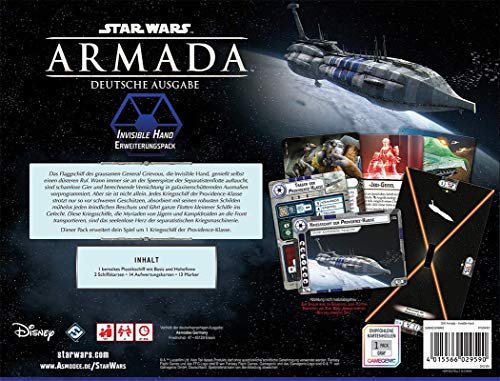 Fantasy Flight Games FFGD4337 - Mano Invisible - Star Wars: Armada (Expansión, Edición ES)