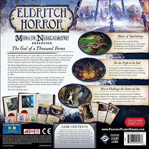 Fantasy Flight Games FFGEH09 Eldritch Horror: Masks of Nyarlathotep, Mixed Colours