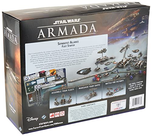 Fantasy Flight Games , Star Wars Armada: Separatist Alliance: Separatist Alliance Fleet, Miniature Game, 2 Players, Ages 14+, 120 Minutes Playing Time
