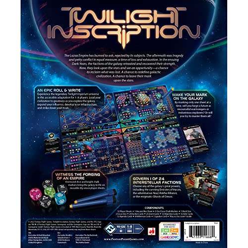 Fantasy Flight Games Twilight Inscription Juego de Mesa Edades 14+ 1-8 Jugadores 90-120 Minutos Tiempo de Juego, FFGTIN01