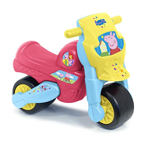 FEBER - Motofeber 1 Peppa Pig, correpasillos con claxon, ruedas anchas para estabilidad, combina ejercicio y diversión con los personajes de la serie, para niños de 18 a 36 meses