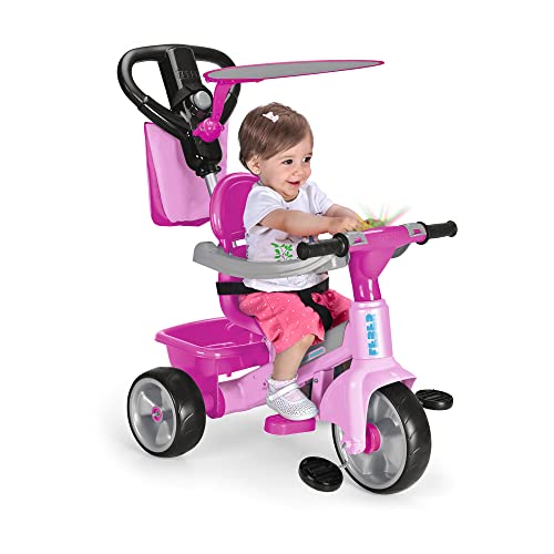 FEBER- Tryke Baby Plus Music Pink, Triciclo (Famosa 800010210)