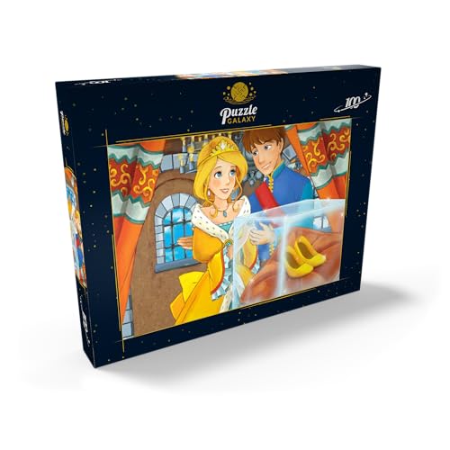 Feliz Pareja Real En El Castillo - Ilustración para Niños - Premium 100 Piezas Puzzles - Colección Especial MyPuzzle de Puzzle Galaxy
