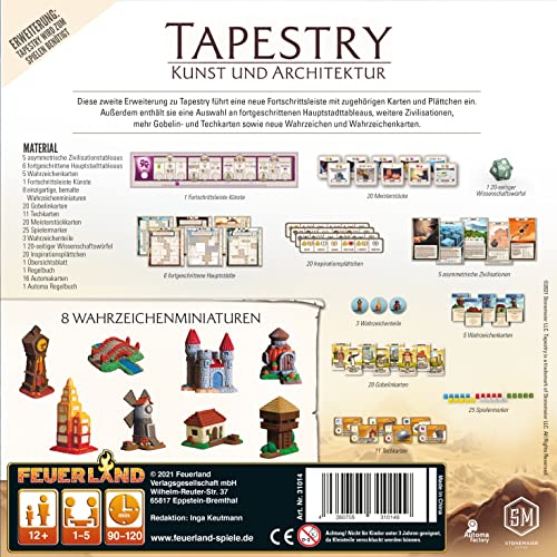 Feuerland Spiele- Tapestry: Arte y Arquitectura (31014)