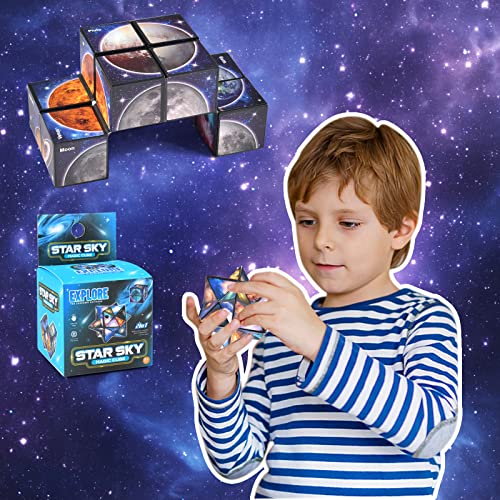 FGen Cubo mágica 2 en 1, Cubo mágico de Estrella 2 en 1, Magic 3D Puzzle Cubos, Descompresión Creativo, para niños y Adultos, Regalos de Juegos Educativos (A)