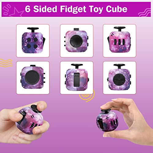 Fidget Toy Cubo Antiestres Adultos - 6 Caras Fidget Toys Cube Pequeño Antsy Labs Original Dado Antistress Cubo para Adultos,Niños - ADHS,Add,ASD,ADHD - Escuela, Oficina, Viajes - by VCOSTORE