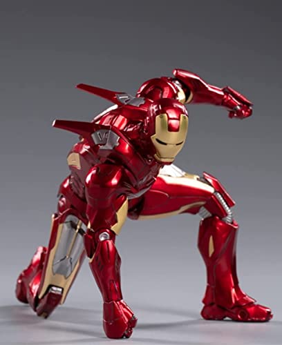 Figura de acción coleccionable de Ironman Mark 42, 17,78 cm, de metal pintado, articulable (MK7)
