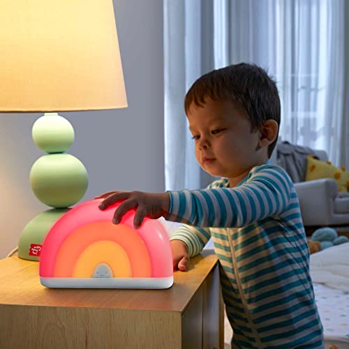 Fisher-Price Arcoíris calmante Juguete con luces cálidas y sonidos relajantes, ayuda para conciliar el sueño, regalo para bebé recién nacido (Mattel HGB91)