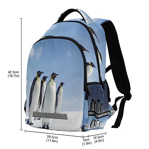 FJAUOQ Mochila Antártida con diseño de pingüino de animales, duradera, ligera, para la universidad, escuela, mochila para niños, niñas y estudiantes, Como se muestra en la imagen, Talla única