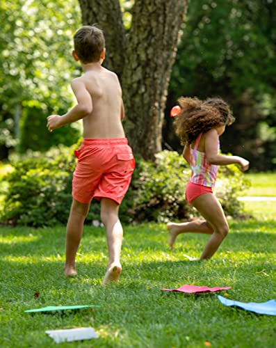 Floor is Lava Outdoor Edition, Juego para Exteriores, Juego de interacción Entre niños y Adultos, estimula la Actividad física, a Partir de Cinco años