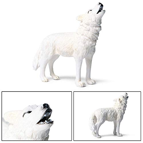 FLORMOON Figura de animales – Figuras realistas de lobo rugido – Juguetes educativos tempranos Proyecto de ciencia de Navidad cumpleaños para niños y niñas