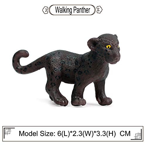 FLORMOON Pantera Caminante Figurines Realistic Walking Panther Toy Animal Figure Early Educational Toys Science Project Christmas Birthday Gift for Kids