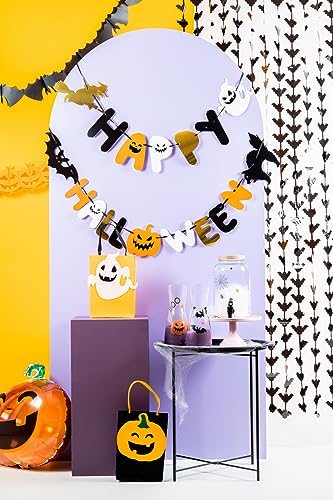 Folat B.V.- Folat Bolsa de Truco o Trato BoOo-27x20x10 cm-Decoración de Halloween: Calabaza, Fantasma, araña, Bruja, Multicolor (23874)