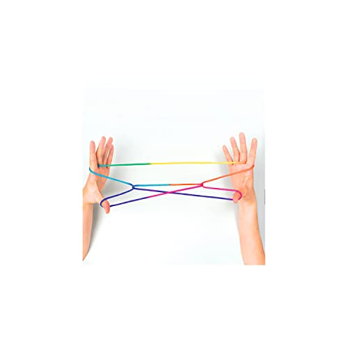 folia 33177 Juego de hilos giratorios para dedos con aspecto moderno de arcoíris, aprox. 160 cm, 5 años