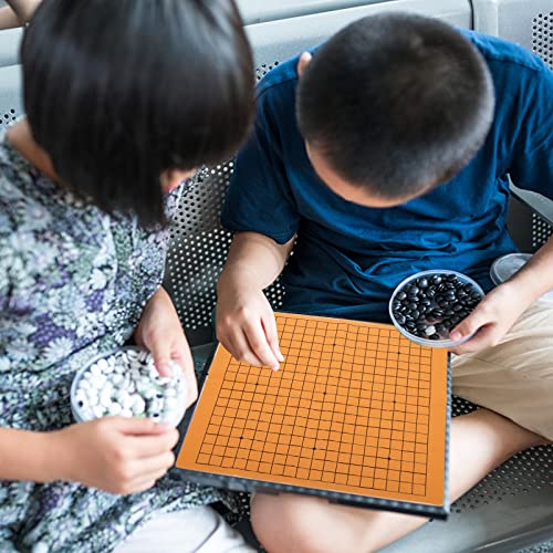 FOMIYES 2 piezas Go - tablero de juego de doble cara plegable de piel sintética para viajes, tabla de ir portátil para niños, adultos, viajes a casa