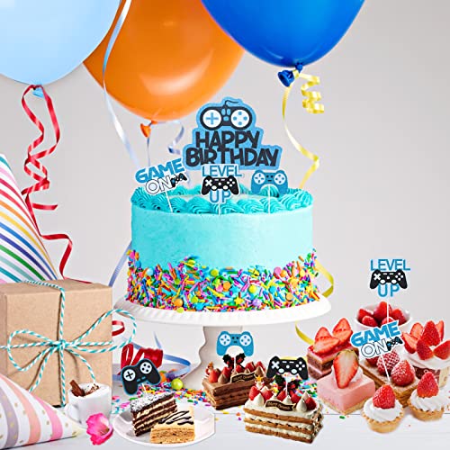 FORMIZON 44 Piezas Decoracion Tartas Cumpleaños Videojuegos, Topper de Pastel de Fiesta de Juguete Tema, Suministros de Fiestas de Juegos para Niños Fiesta de Cumpleaños Cupcake Toppers