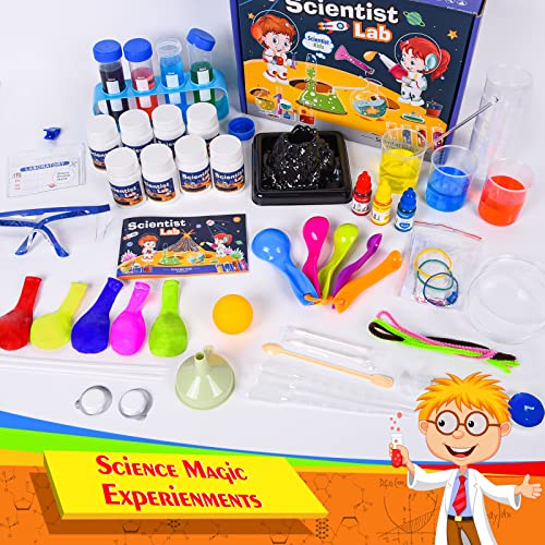 FORMIZON Kit de Experimentos Científicos, Kit de Ciencias para Niños, 70 Experimentos para Niños, Juguete de Juego de Roles y Disfraz de Científico, Juguete Educativo para Niños y Niñas 8-12 Años