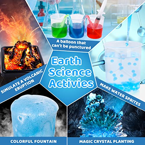 FORMIZON Kit de Experimentos Científicos, Kit de Ciencias para Niños, 70 Experimentos para Niños, Juguete de Juego de Roles y Disfraz de Científico, Juguete Educativo para Niños y Niñas 8-12 Años