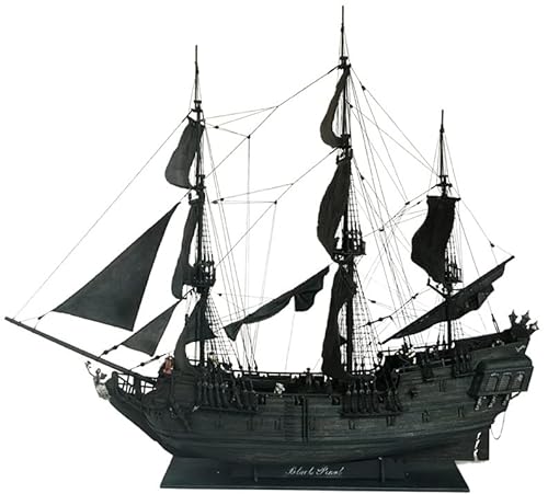 For:Modelo De Barco para: Nuevo Kit de Modelo de Madera de Barco Pirata Black Pearl de 80 cm de Largo con Instrucciones en inglés Los Mejores Regalos para Amigos Y Familiares.