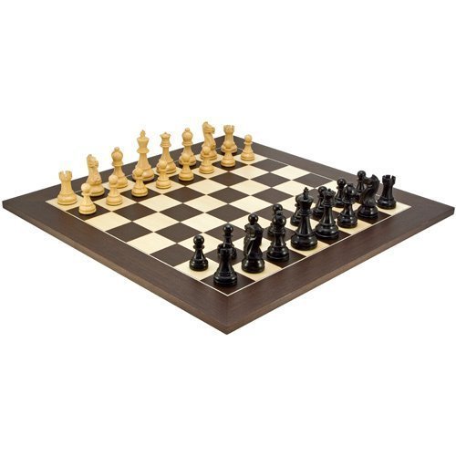Frankfurt Ebanizada Piezas de ajedrez con 55 cm Deluxe wengué Tabla