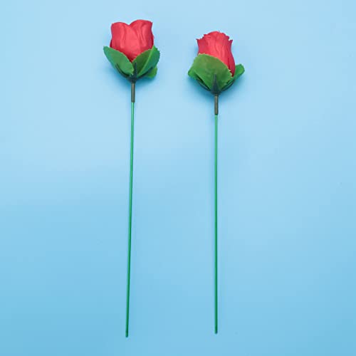 Frefgikty 10 piezas de rosas de fuego que aparecen accesorios de mago de flores para novia/espectáculos de boda o día de San Valentín