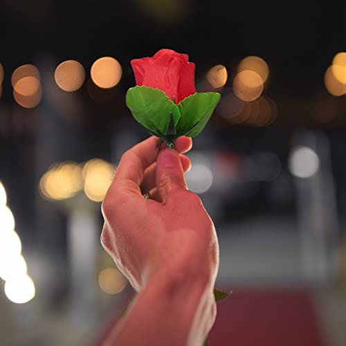 Frefgikty 10 piezas de rosas de fuego que aparecen accesorios de mago de flores para novia/espectáculos de boda o día de San Valentín