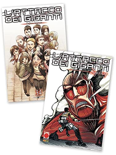 Fumetto El Ataque de los Gigantes N° 34 - Variant Bundle The Beginning - Planet Manga – Panini Comics – Español