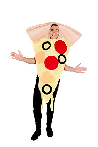 Fun Shack Disfraz Pizza Adulto, Disfraz Pizzero Adulto, Traje Pizza Adulto, Disfraz Pizza Hombre, Disfraz Pizza Mujer, Disfraz Comida Adulto, Disfraz Carnaval Adulto Talla Unica