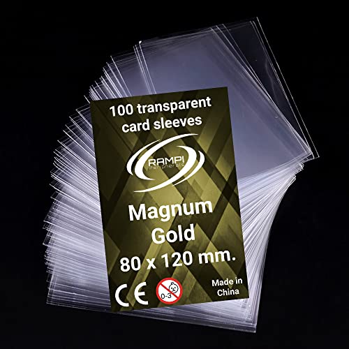 Fundas transparentes protectoras para cartas grandes 80 x 120 mm. (Pack de 100) Magnum GOLD
