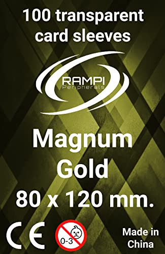 Fundas transparentes protectoras para cartas grandes 80 x 120 mm. (Pack de 100) Magnum GOLD