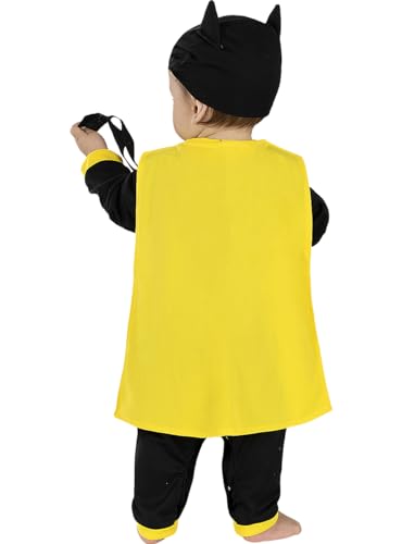 Funidelia | Disfraz Batman Oficial para bebé Talla 12-24 Meses Caballero Oscuro, Superhéroes, DC Comics, Hombre Murciélago - Color: Negro - Licencia: 100% Oficial