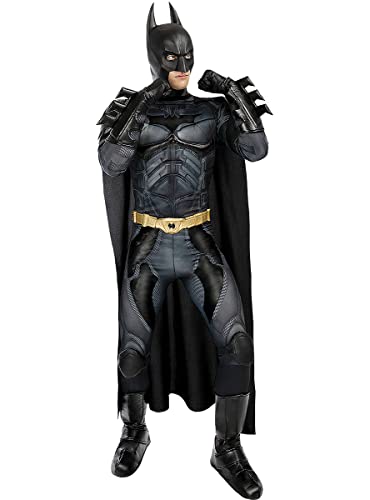 Funidelia | Disfraz de Batman El Caballero Oscuro de hombre Superhéroes, DC Comics, Murciélago - Disfraces para adultos, accesorios para Fiestas, Carnaval y Halloween - Talla L - Negro