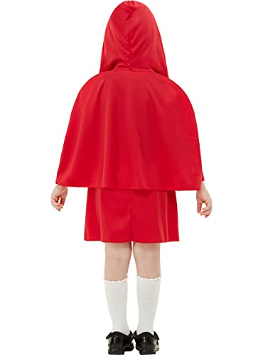 Funidelia | Disfraz de caperucita roja para niña Caperucita, Lobo Feroz, Cuentos - Disfraz para niños y divertidos accesorios para Fiestas, Carnaval y Halloween - Talla 5-6 años - Rojo