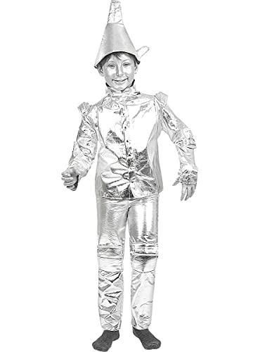 Funidelia | Disfraz de de Hojalata - El Mago de Oz niño Dorothy, Wizard of Oz - Disfraz para niños y divertidos accesorios para Fiestas, Carnaval y Halloween - Talla 10-12 años - Gris/Plateado