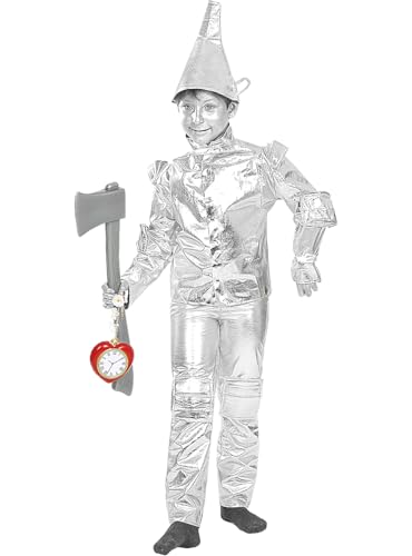 Funidelia | Disfraz de de Hojalata - El Mago de Oz niño Dorothy, Wizard of Oz - Disfraz para niños y divertidos accesorios para Fiestas, Carnaval y Halloween - Talla 10-12 años - Gris/Plateado