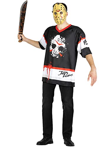 Funidelia | Disfraz de Jason Viernes 13 Hockey Oficial para Hombre Talla S Friday The 13th, Películas de Miedo, Terror - Color: Negro - Licencia: 100% Oficial