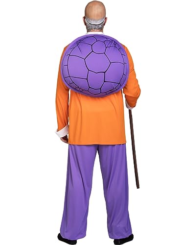 Funidelia | Disfraz de Maestro Roshi Dragon Ball para hombre Bola de Dragón, Manga, Saiyan - Disfraz para adultos y divertidos accesorios para Fiestas, Carnaval y Halloween - Talla XL - Naranja