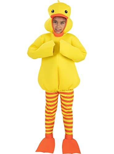 Funidelia | Disfraz de pato de goma para niño y niña Animales - Disfraz para niños y divertidos accesorios para Fiestas, Carnaval y Halloween - Talla 3-4 años - Amarillo
