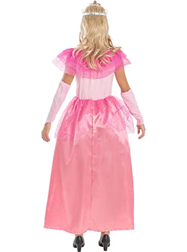 Funidelia | Disfraz de Princesa para mujer Edad Media, Princesas, Reina - Disfraz para adultos y divertidos accesorios para Fiestas, Carnaval y Halloween - Talla XL - Rosa