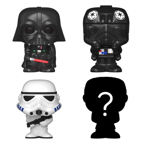 Funko Bitty Pop! Star Wars - Darth Vader™, TIE Fighter Pilot™, Stormtrooper™ Y una Minifigura Misteriosa Sorpresa - 0.9 Inch (2.2 Cm) Coleccionable- Repisa Apilable Incluida - Idea de Regalo