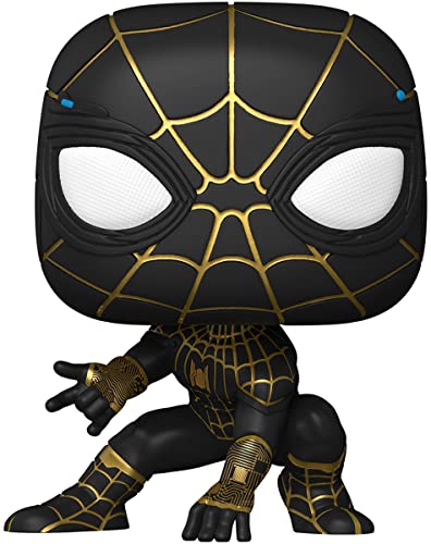 Funko POP! Jumbo: SM: Spider-Man Black & Gold Suit - Spiderman No Way Home - Figuras Miniaturas Coleccionables Para Exhibición - Idea De Regalo - Mercancía Oficial - Juguetes Para Niños Y Adultos