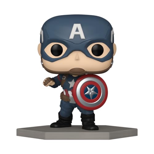 Funko Pop! Marvel: CW Build A Scene - Captain America - Captain America 3 - Exclusivo De Amazon - Figuras Miniaturas Coleccionables para Exhibición - Idea De Regalo - Mercancía Oficial