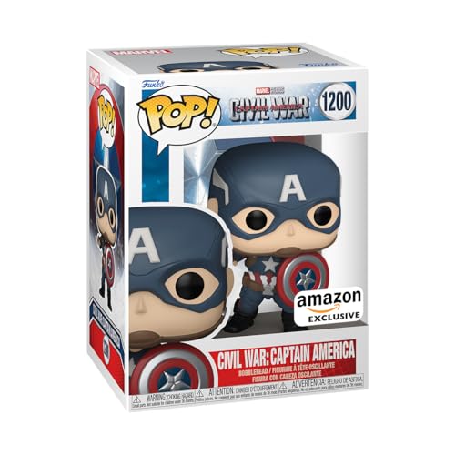 Funko Pop! Marvel: CW Build A Scene - Captain America - Captain America 3 - Exclusivo De Amazon - Figuras Miniaturas Coleccionables para Exhibición - Idea De Regalo - Mercancía Oficial