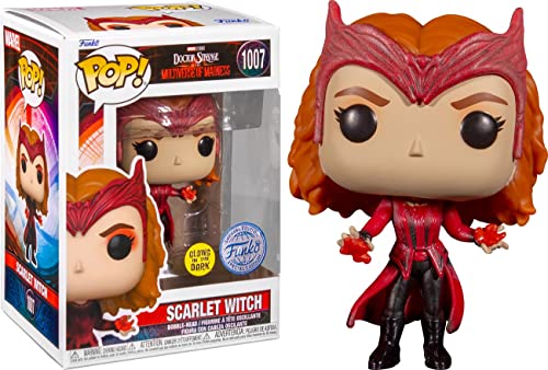 Funko Pop! Marvel: Doctor Strange in The Multiverse of Madness - Scarlet Witch (Glows in The Dark) (Special Edition) #1007 Bobble-Head Vinyl Figure