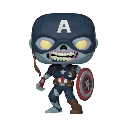 Funko Pop! Marvel - What If - Zombie Captain America - Marvel What If - Figura de Vinilo Coleccionable - Idea de Regalo- Mercancia Oficial - Juguetes para Niños y Adultos - TV Fans
