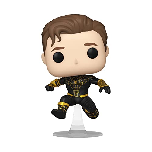 Funko Pop Marvel's Spiderman No Way Home: Spiderman (Black/Gold) (Unmasked) Figure (AAA Anime Exclusive), 65038