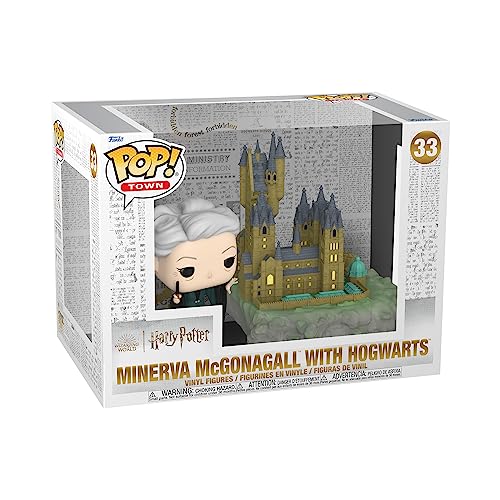Funko Pop! Town: HP Co0th - Minerva McGonagall with Hogwarts - Profesora McGonagall - Harry Potter - Figura de Vinilo Coleccionable - Idea de Regalo- Mercancia Oficial - Movies Fans