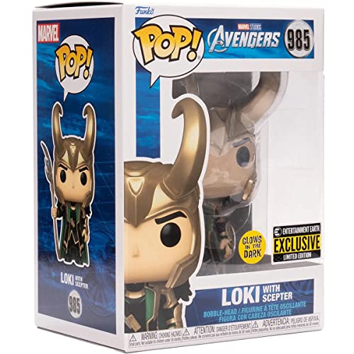 Funko - Pop! Vengadores: Loki con Cetro Que Brilla en El Oscuro, Edición Especial 985