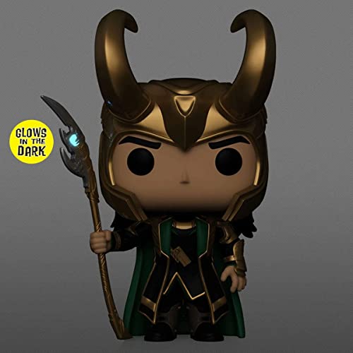 Funko - Pop! Vengadores: Loki con Cetro Que Brilla en El Oscuro, Edición Especial 985