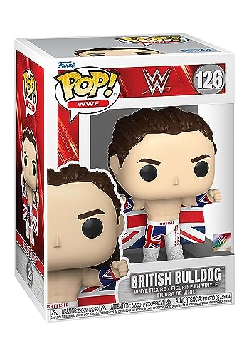 Funko Pop! WWE: British Bulldog - Davey Boy Smith - Figura de Vinilo Coleccionable - Idea de Regalo- Mercancia Oficial - Juguetes para Niños y Adultos - Sports Fans - Muñeco para Coleccionistas
